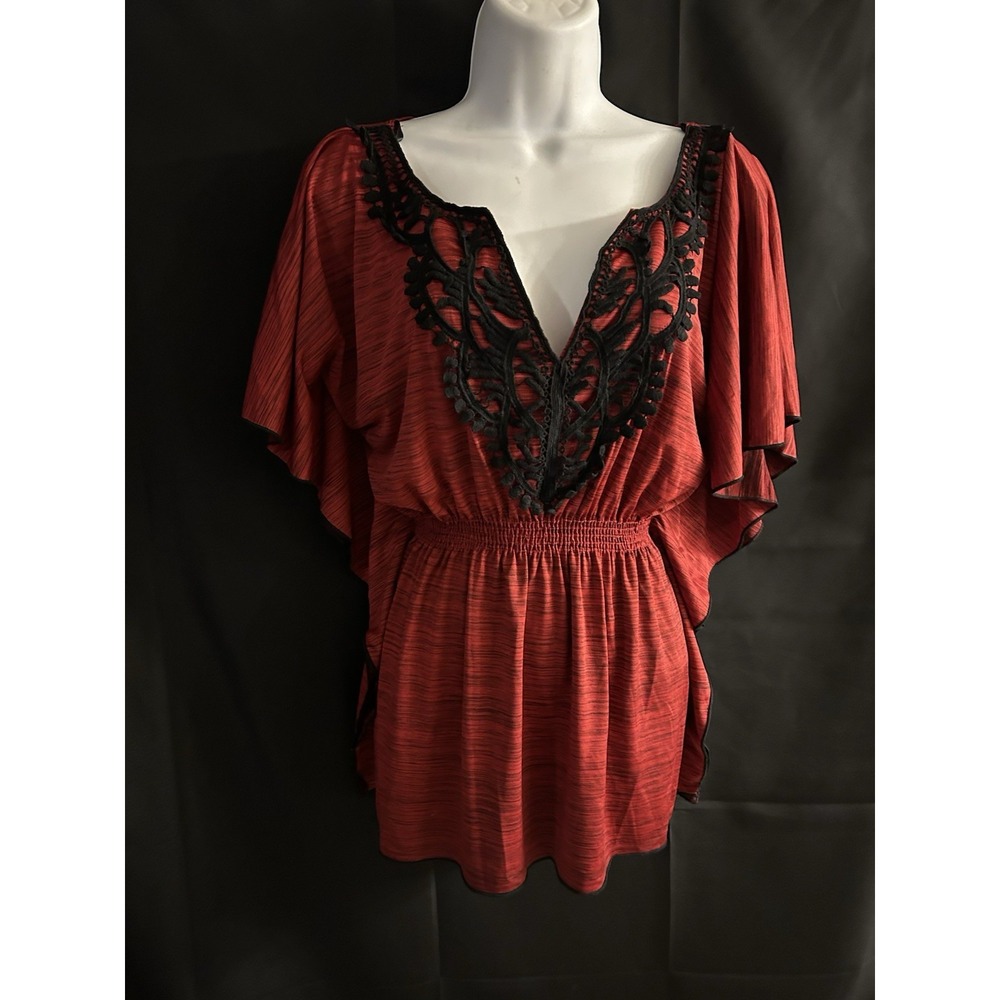New Medium Chime Flared Cinch Waist Top #1471*9